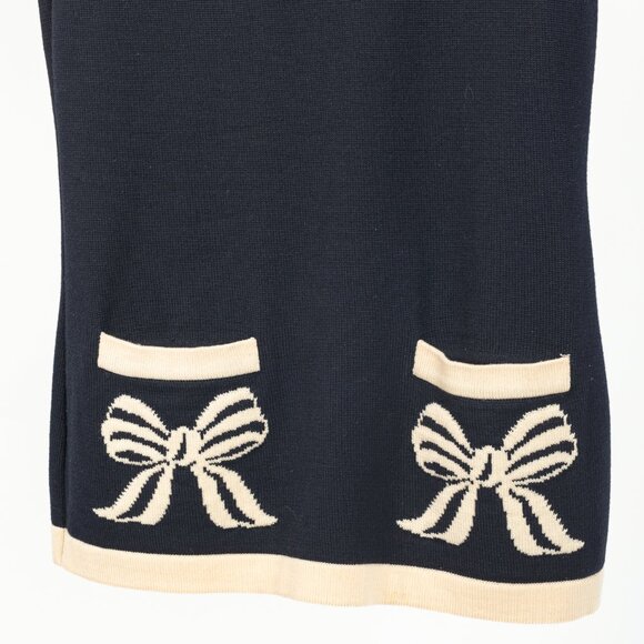 Escada by Margaretha Ley Navy Wool-Knit Piped Sweater & Skirt Set - Picture 7 of 16